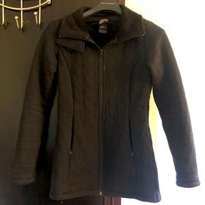 North face quilted fleece lined coat, size xs